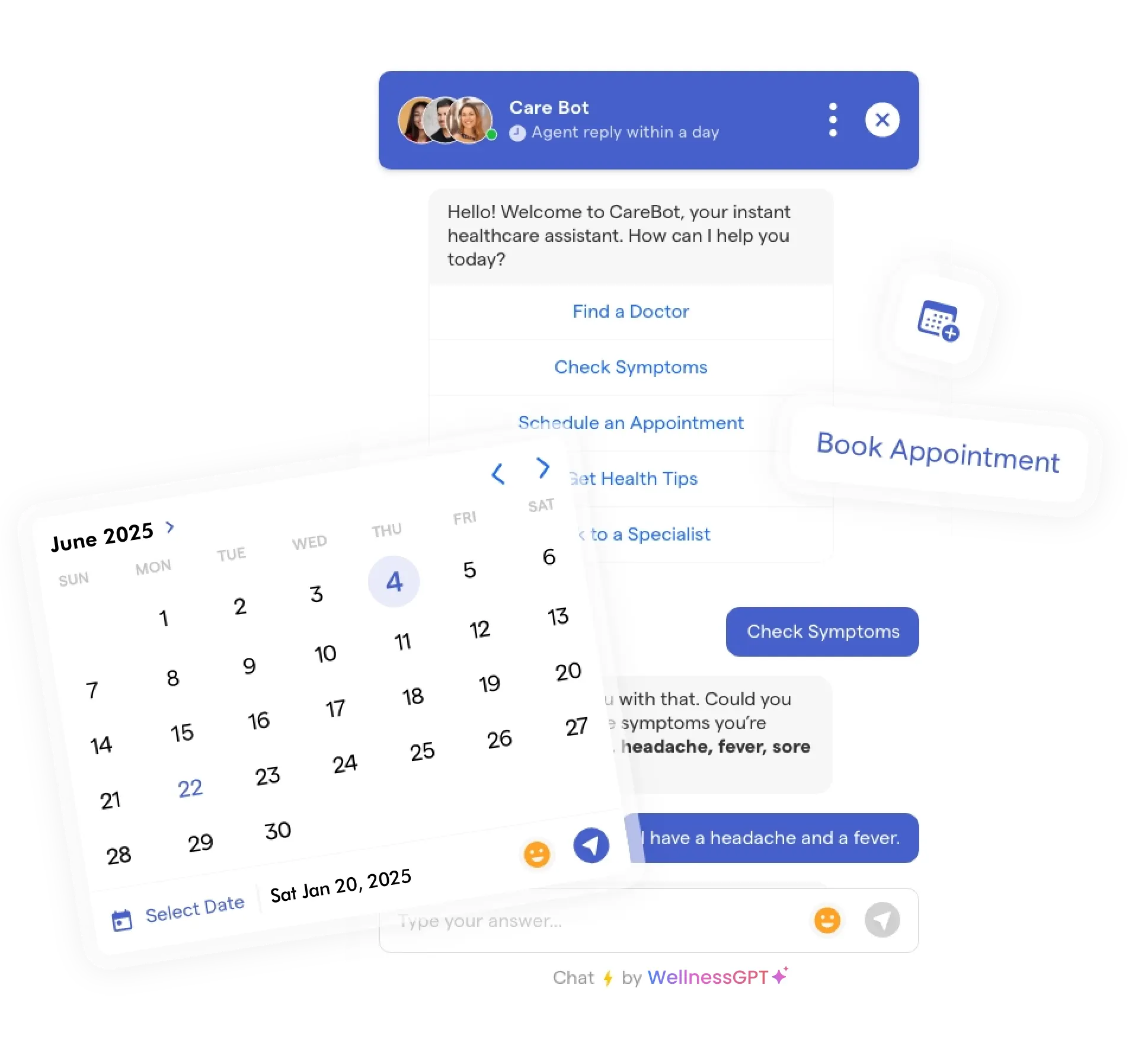Health consultations integration - WellnessGPT Healthcare AI Agents for virtual consultations and care delivery